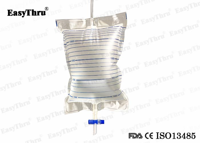 Disposable 2000ml Urine Drainage Bags Cross Value Anti Reflux