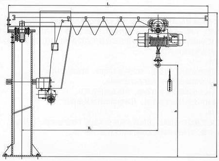 Cantilever crane column cantilever crane 360 degree rotation