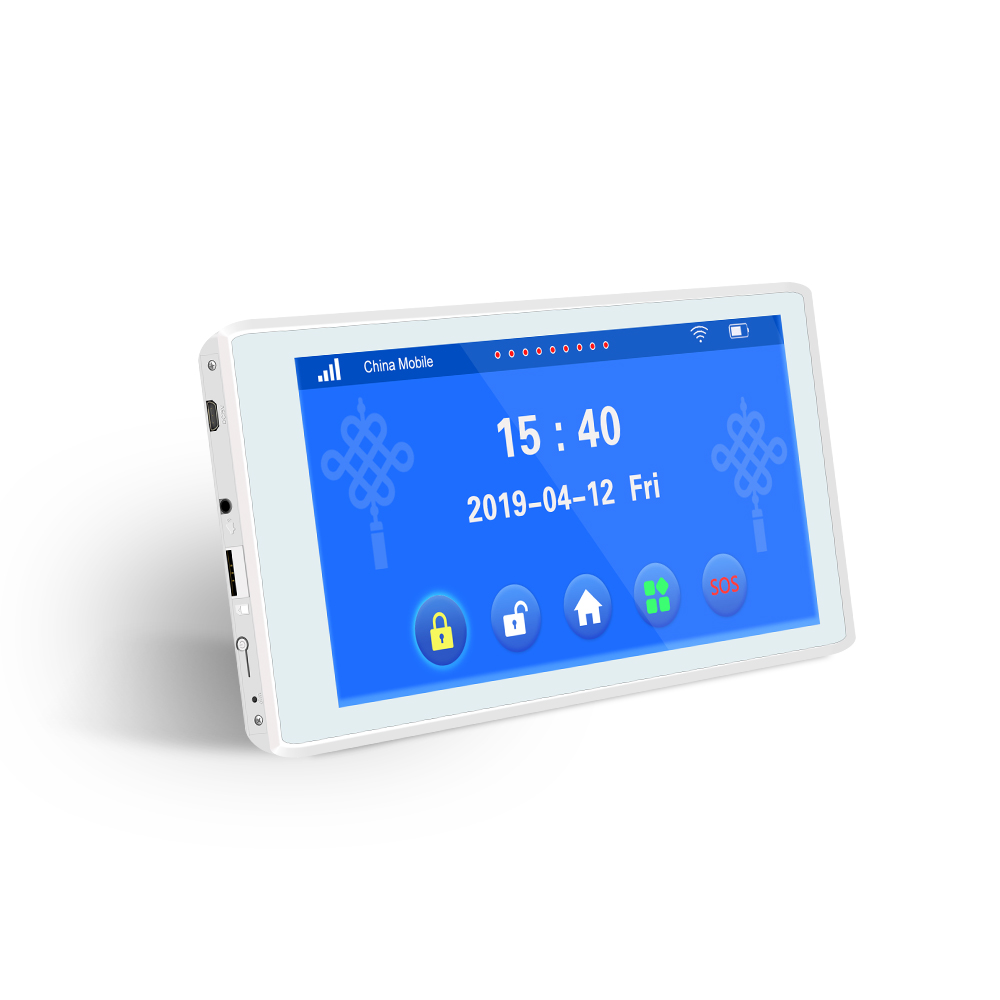 7 inch full screen APP 3G WIFI Home security alarm system with 99 wireless zones support camera anti theft alarM