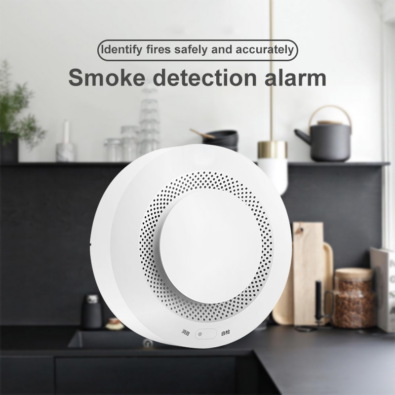 Battery operated Home security Wireless Smoke Detector Fire alarm system