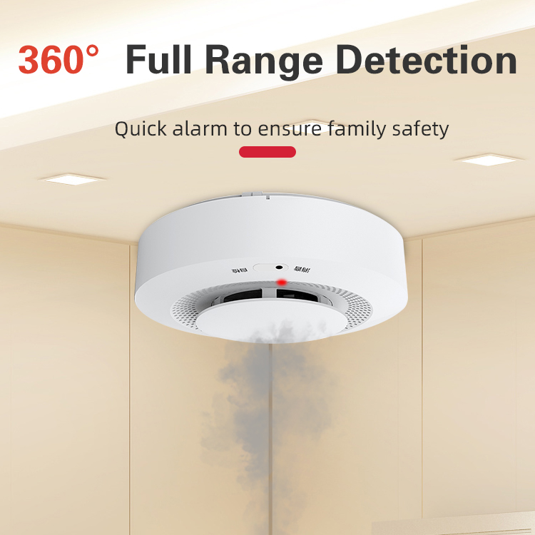 Battery operated Home security Wireless Smoke Detector Fire alarm system