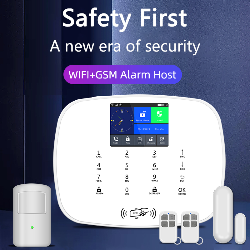 WIFIGSM 3G Alarm System Support WIFI IP Camera 1080P Home Security Alarm System with Door sensor PIR Sensor