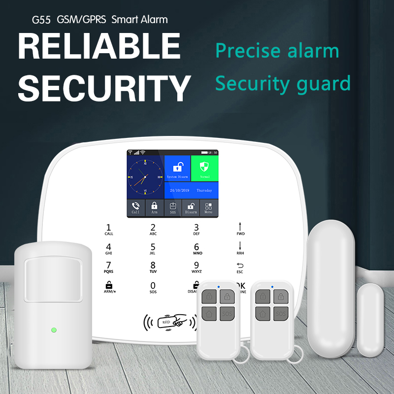 WIFIGSM 3G Alarm System Support WIFI IP Camera 1080P Home Security Alarm System with Door sensor PIR Sensor