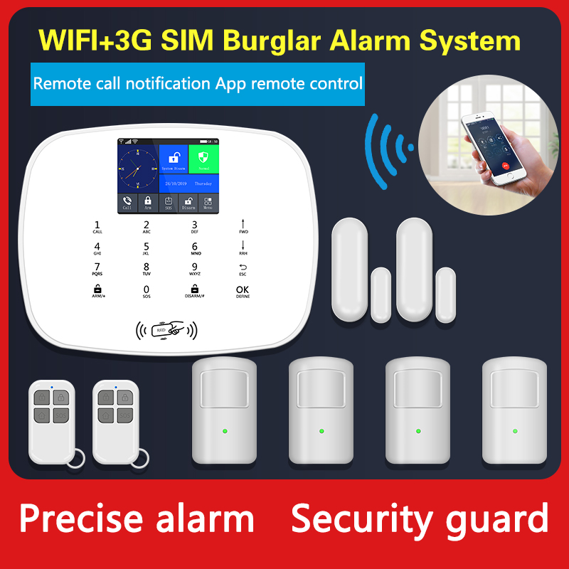 WIFIGSM 3G Alarm System Support WIFI IP Camera 1080P Home Security Alarm System with Door sensor PIR Sensor