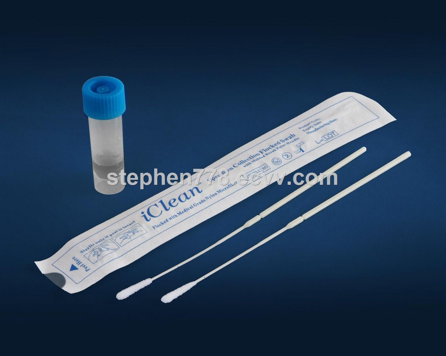 Nasal flocked swab for COVID19 specimen collection
