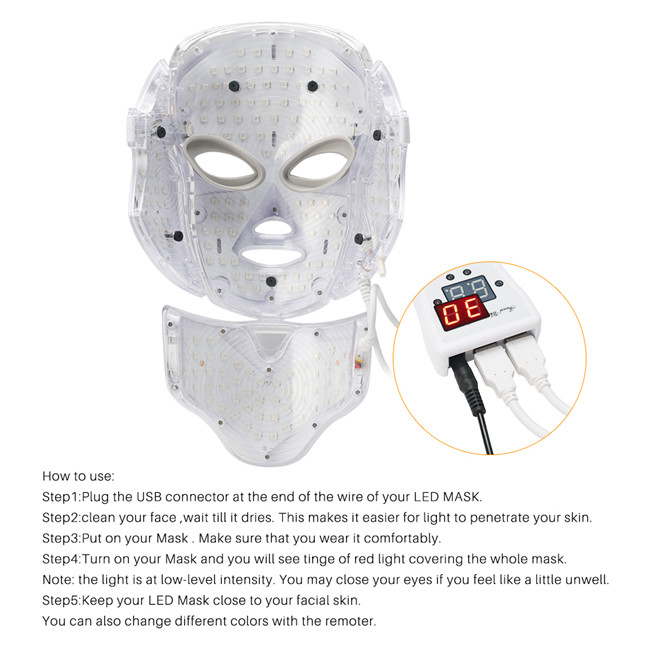 7 color LED photon mask therapy