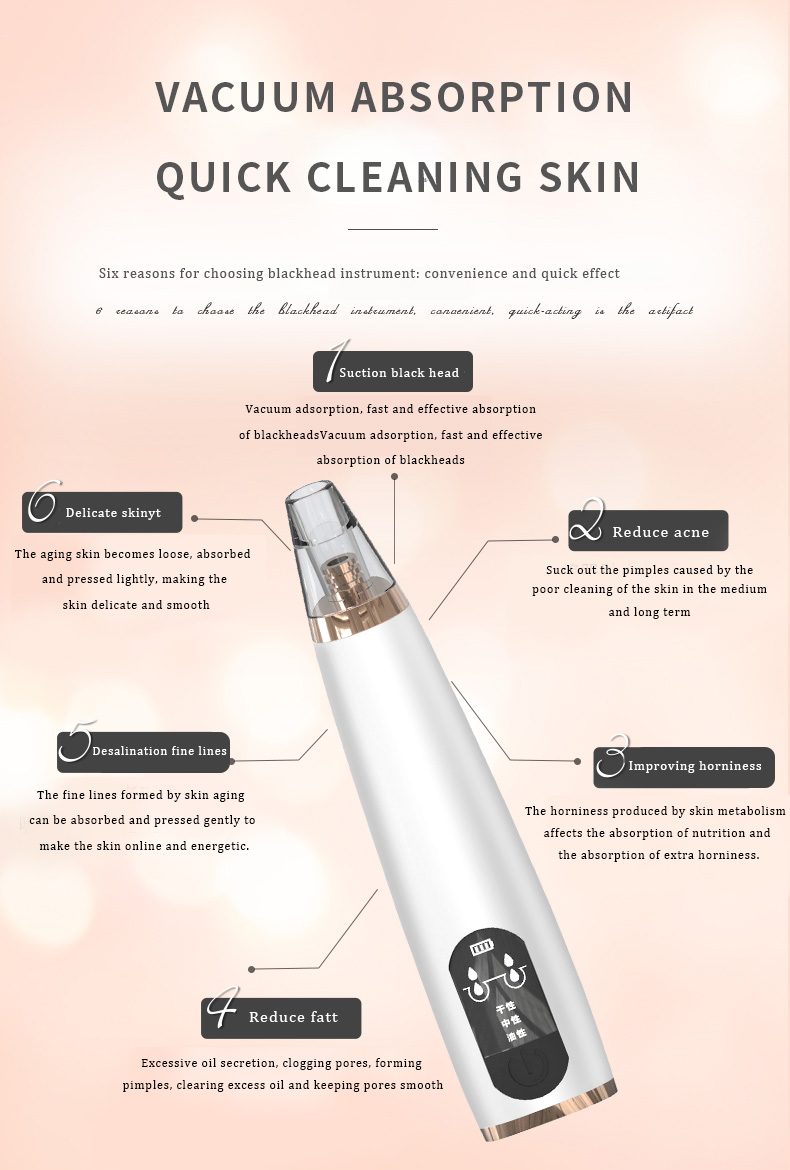 Pore Cleaner Nose Face Deep Cleansing blackhead remover vacuumSkin Care Electric Machine