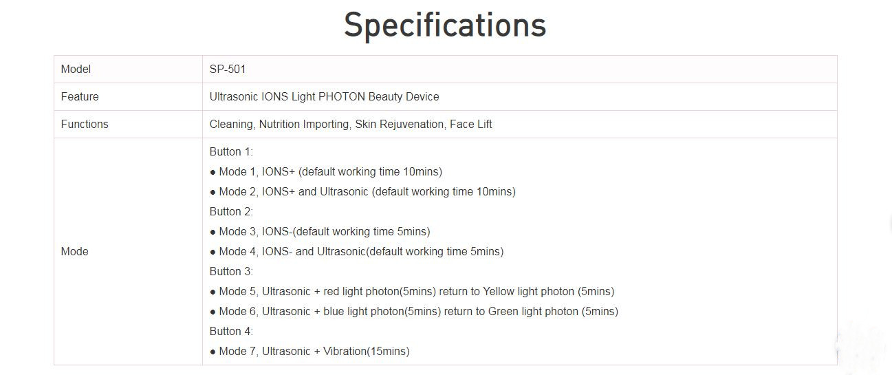 RF EMS LED Photon 5in1 MultiFunction Beauty Instrument