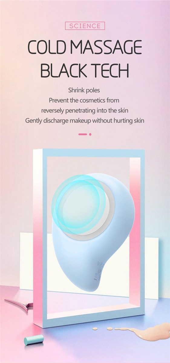 Electronic face beauty device antiwrinkle with hot and cold vibration photon therapy