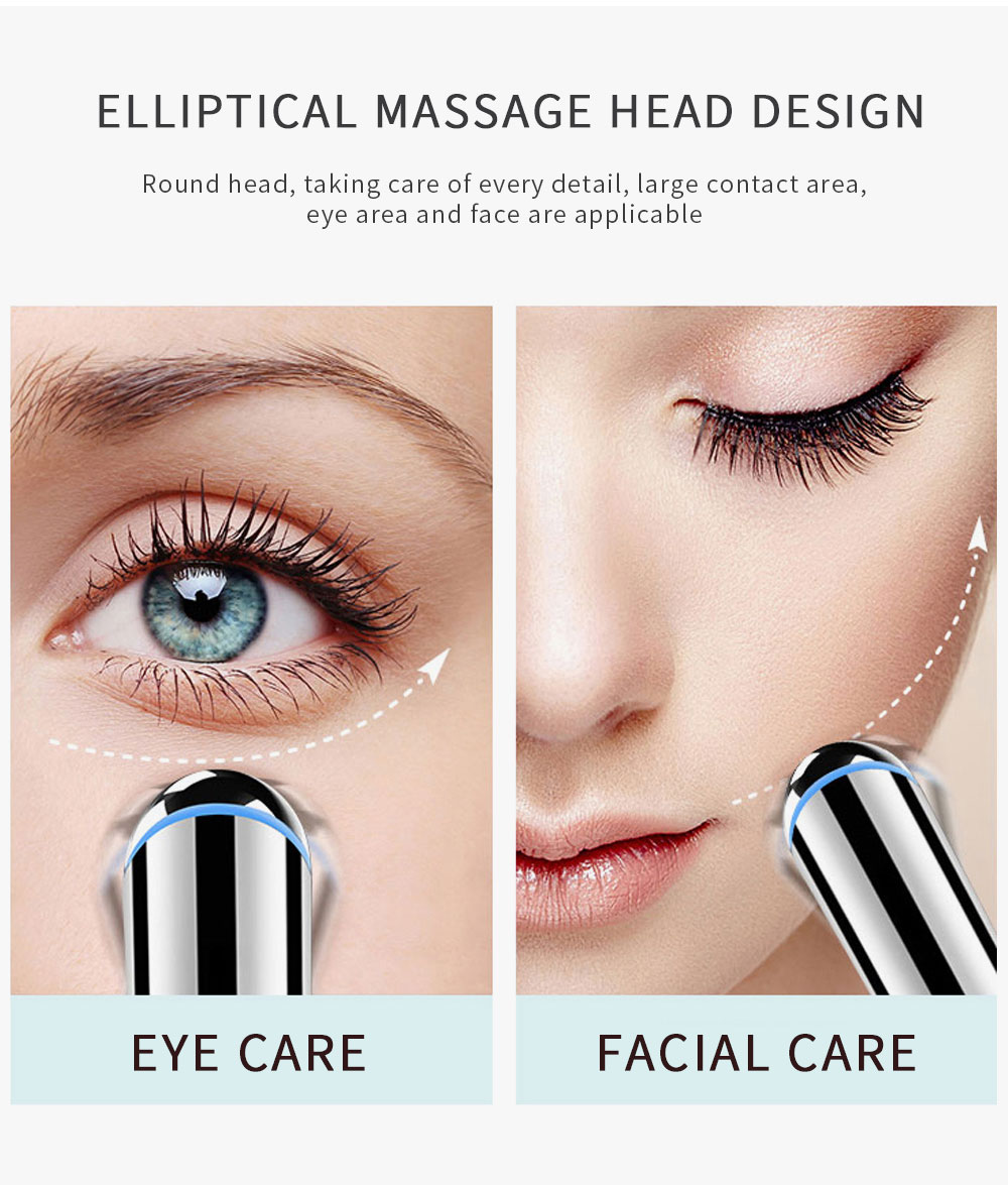 Electronic face beauty device antiwrinkle with hot and cold vibration photon therapy