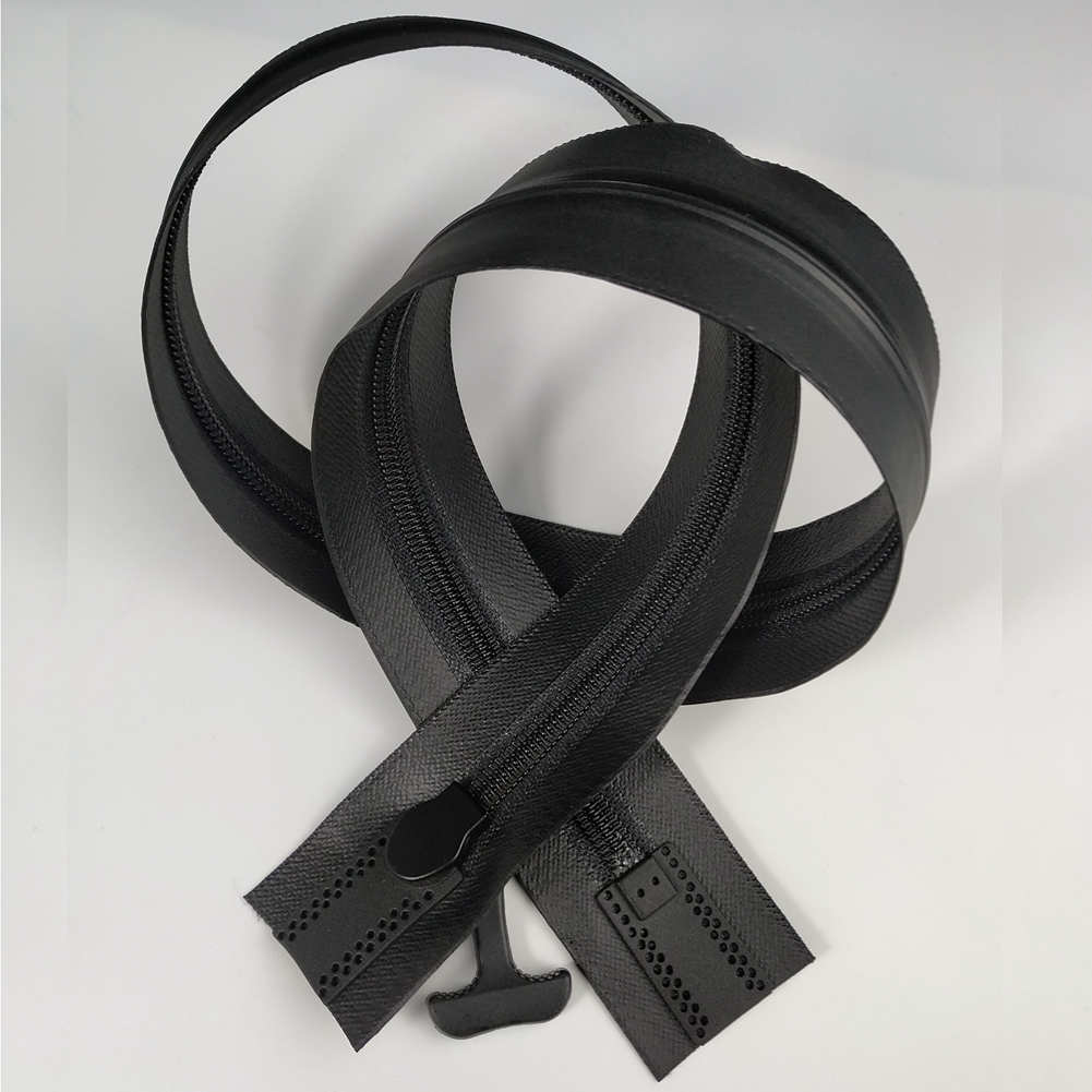 Airtight Zipper TPU Coated Waterproof Zippers for Diving Suit Cooler Bag Hermetic Bag Heavy Duty 30 Kpa Sealing Strength