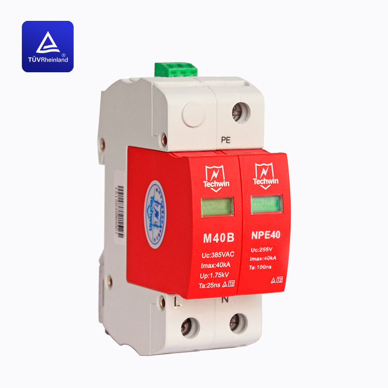 40kA Class C surge protection deviceSPDTUV certificated for Singlephase 220V AC system