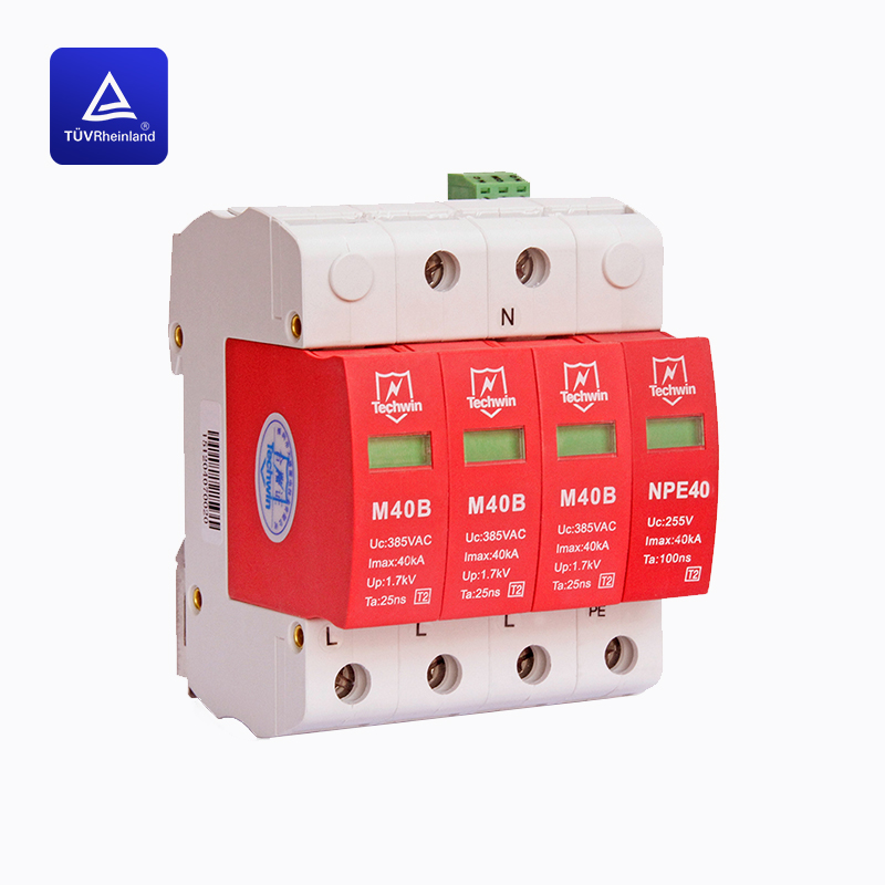 40kA Class C surge protection deviceSPDTUV certificated for Threephase 380V AC system