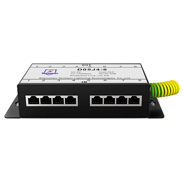Techwin 8 in 1 Switch Surge Arrestercat5e RJ45 protector