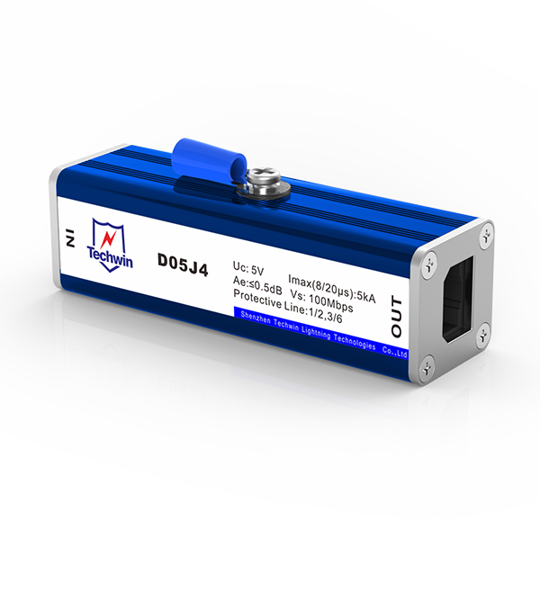Techwin RJ45 Lightning ArresterSPDfor cat5e 1000 BaseT Ethernet arrester