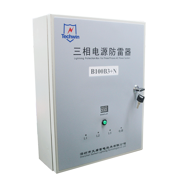 Techwin TVSS 100kA Class B surge protection device for Threephase 380V AC system