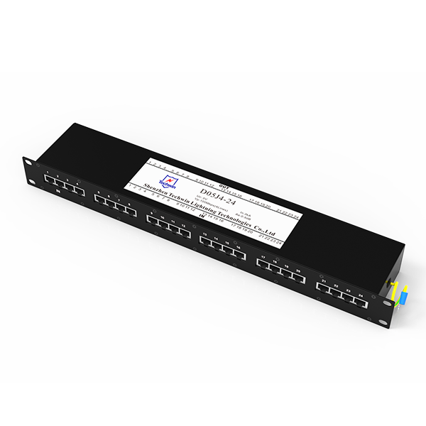 Techwin 19 inch Rackmounted Switch Surge Arrester cat5e RJ45 protector