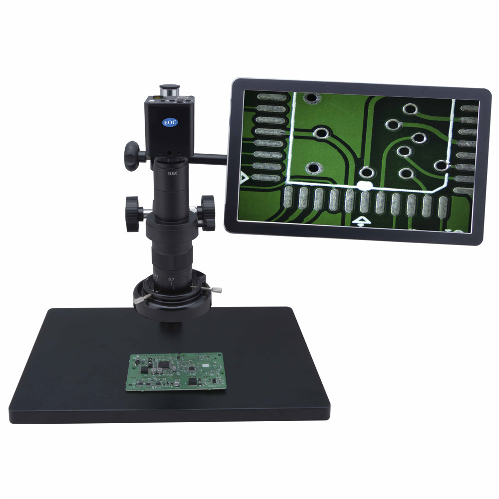 EOC HDMI microscopio with 16MP capture taking video camera digital microscopio for PCB inspection