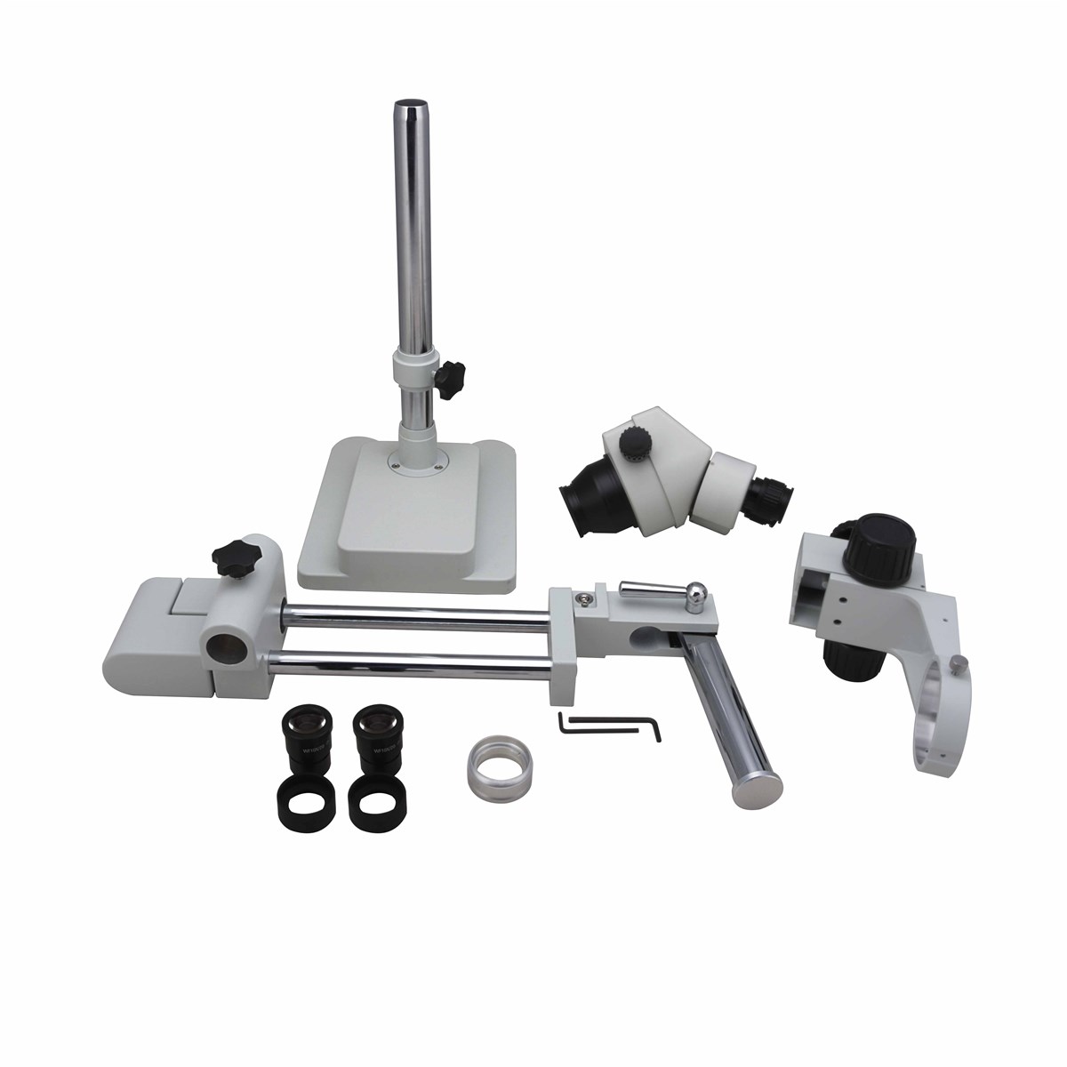 High quality Trinocular Stereo PCB Microscope with Double Arm Boom Stand