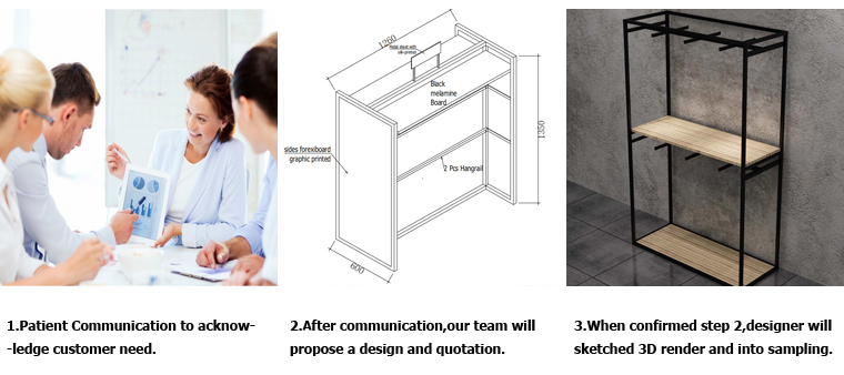 High quality product disassembled 4 ways display stand shop display stand