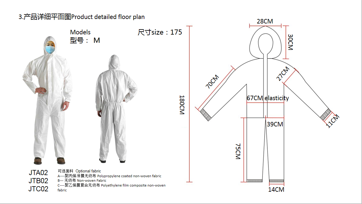 Disposable Medical Protective Suit Isolation Coverall Medical Gown