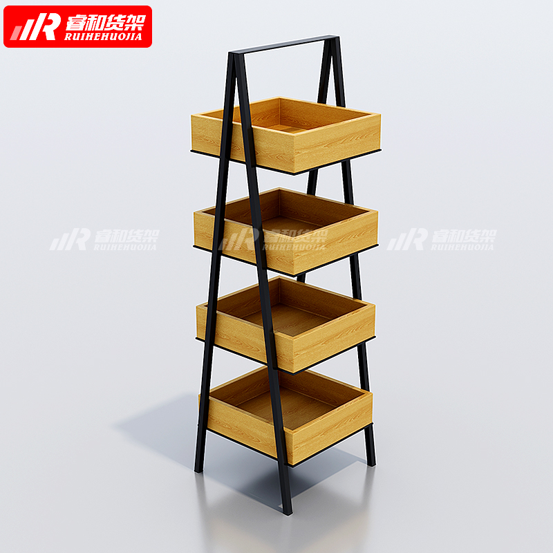 2019 HOT SALE Miniso 5 Tiers 7 Tiers Metal And Wooden Display Stand