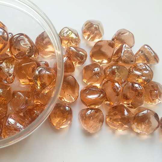 Diamond colored bead for firepit fire place fire table