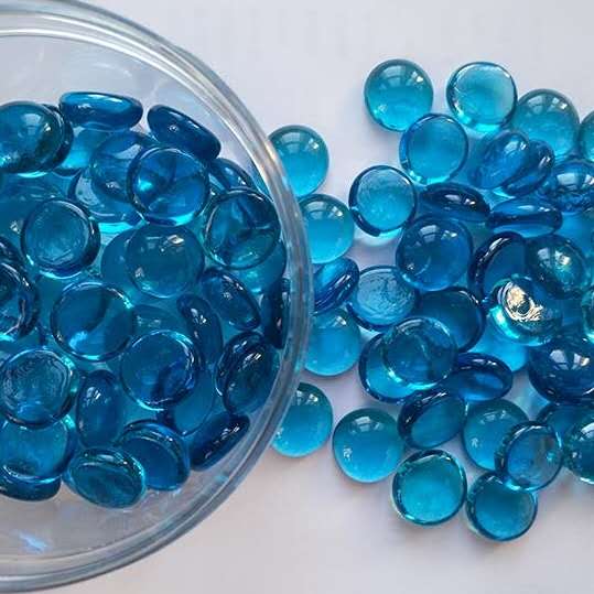 Flat colored glass bead for firepit fire place fire table