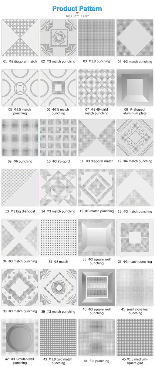 Easy to install hottest aluminum ceiling tiles produced by foshan professional factory