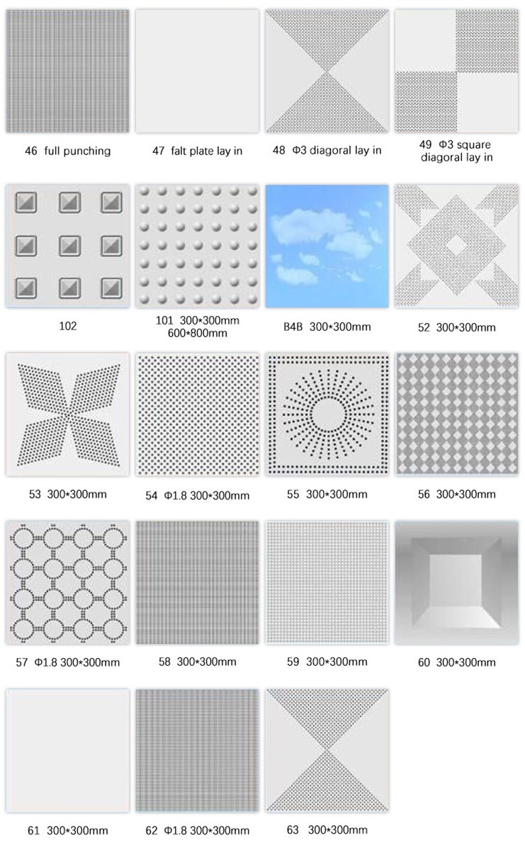Easy to install hottest aluminum ceiling tiles produced by foshan professional factory