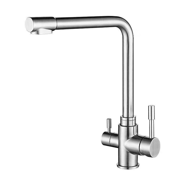 SUS304 Stainless Steel European 3 Way Stainless Steel Kitchen Faucet