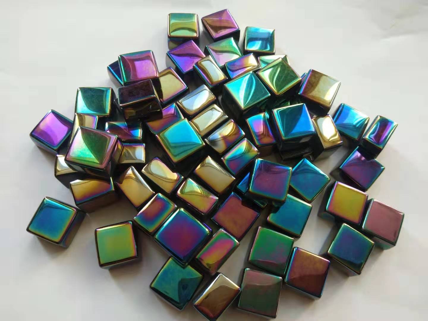 Square fire glass bead for fire pit outdoor