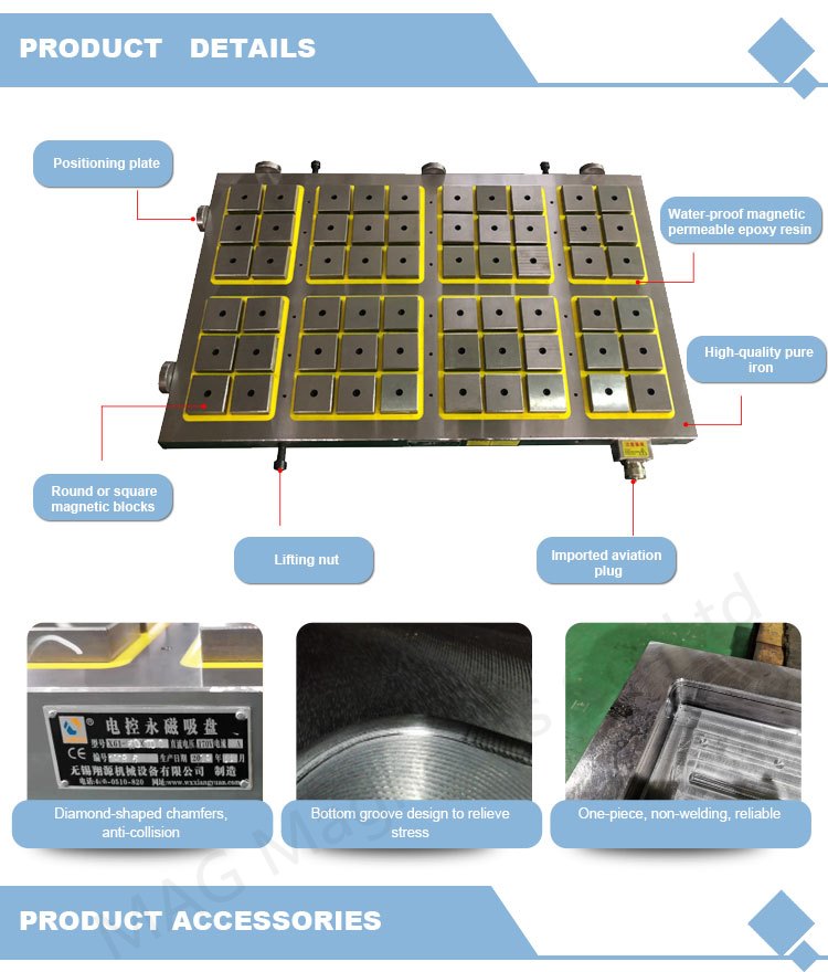 X61 milling powerful electric permanent magnetic chuck