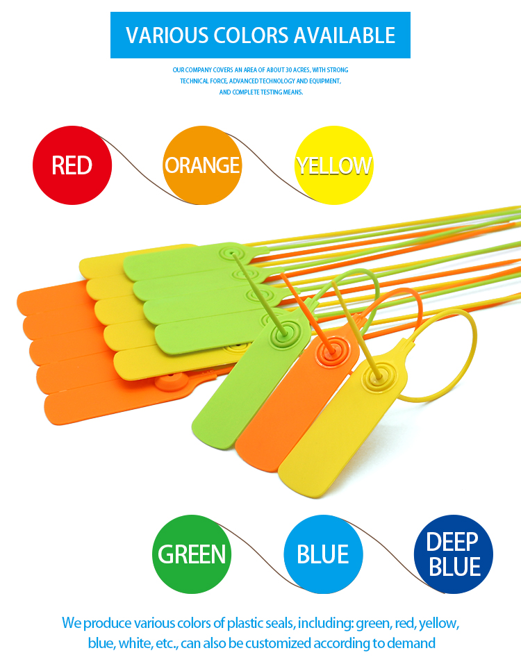 disposable self locking pull tight security container plastic seal