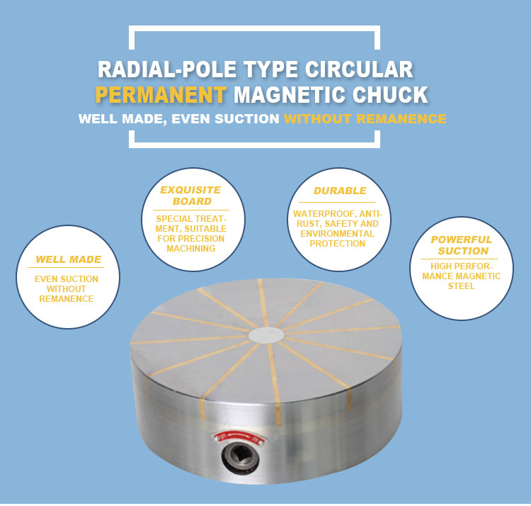 XF51 Radial Round Permanent Magnetic Chuck Workpiece Processing Surface Processing Grinding Machine