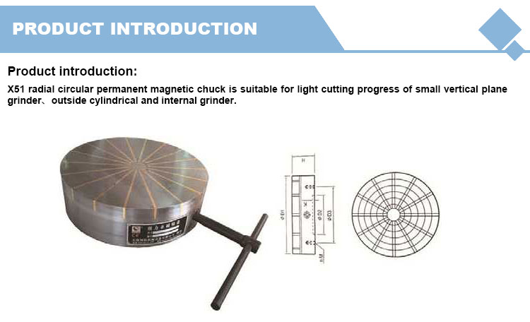 XF51 Radial Round Permanent Magnetic Chuck Workpiece Processing Surface Processing Grinding Machine