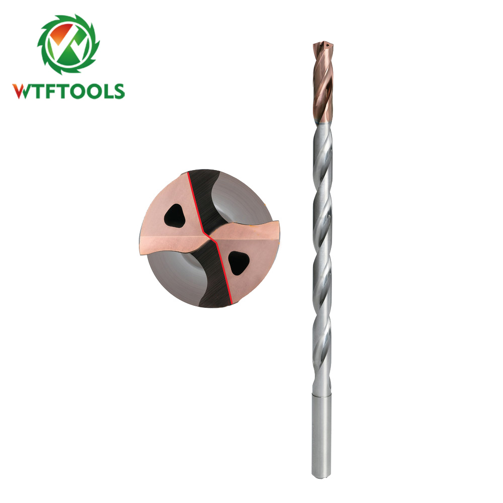 WTFTOOLS factory supply high efficiency solid carbide drill bits for CNC milling drilling