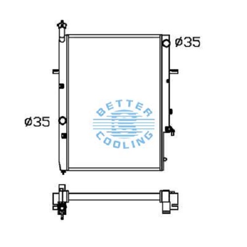 ALL ALUMINUM RADIATOR FOR MAZDA B2500 PICKUP DPI
