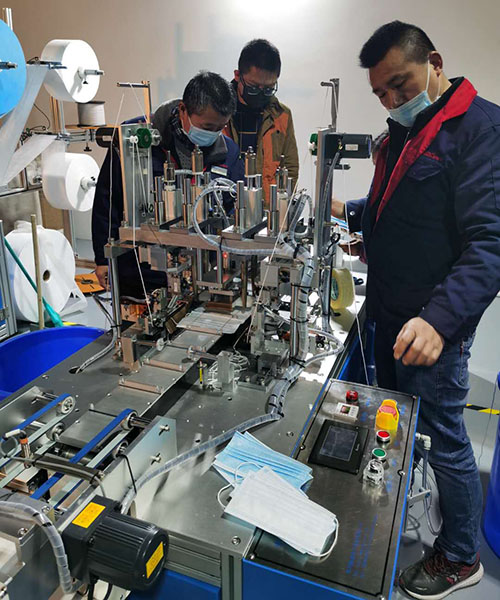 haitelAutomatic mask machine disposable mask production line