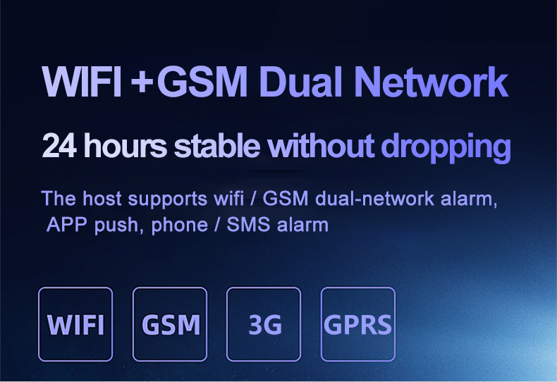 GSM 3G WiFi Home Security Alarm System Support IP Camera Smart Socket IOS Android App 88 Wireless Zone 8kind of Language