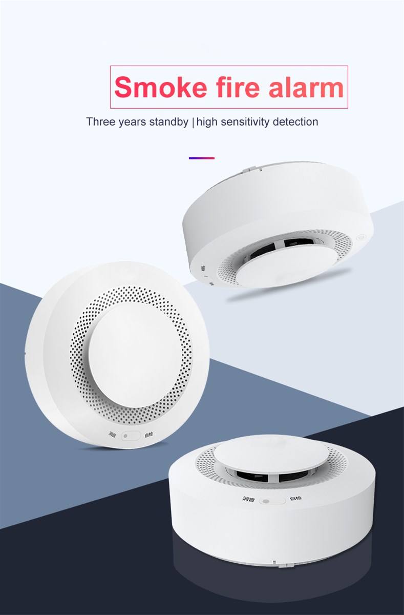 Home 433mhz Smoke Detector Fire Wireless Alarm System