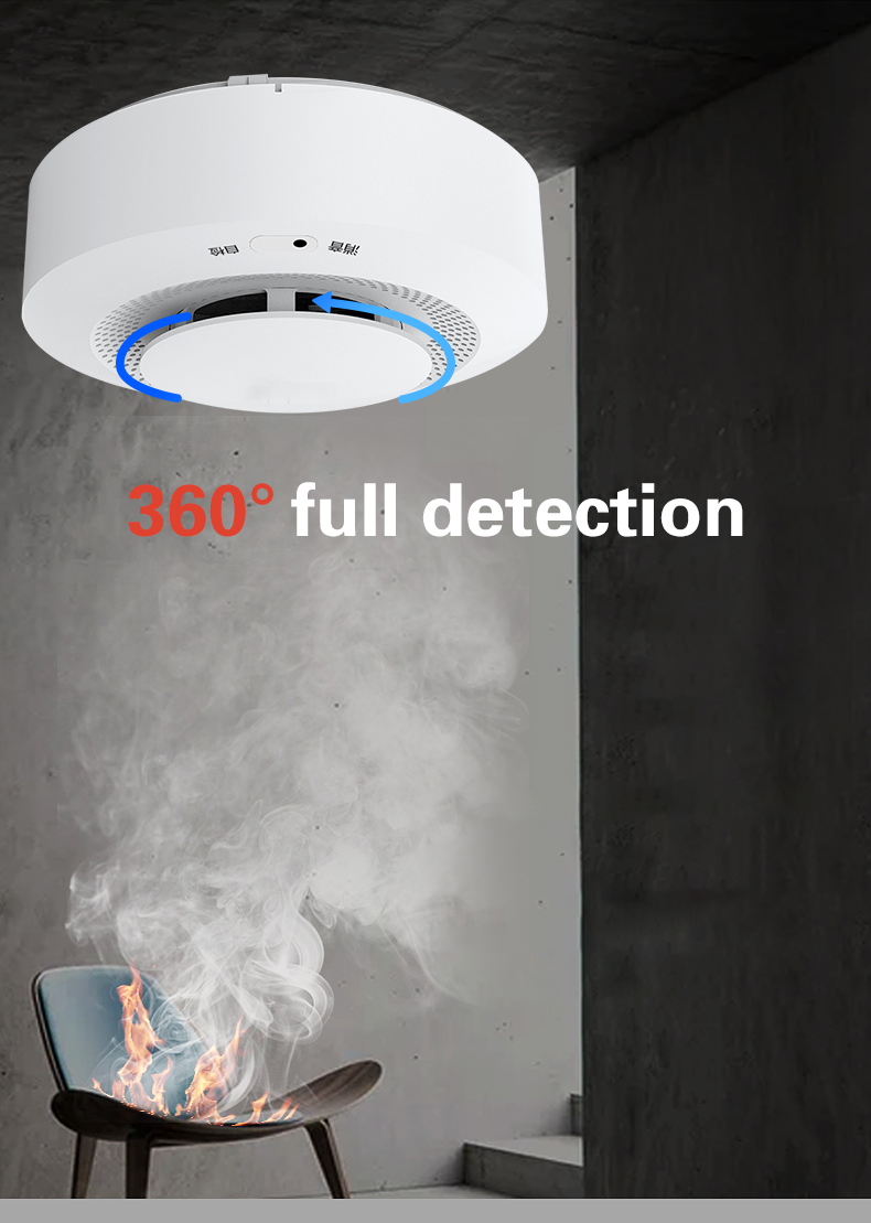 Home 433mhz Smoke Detector Fire Wireless Alarm System