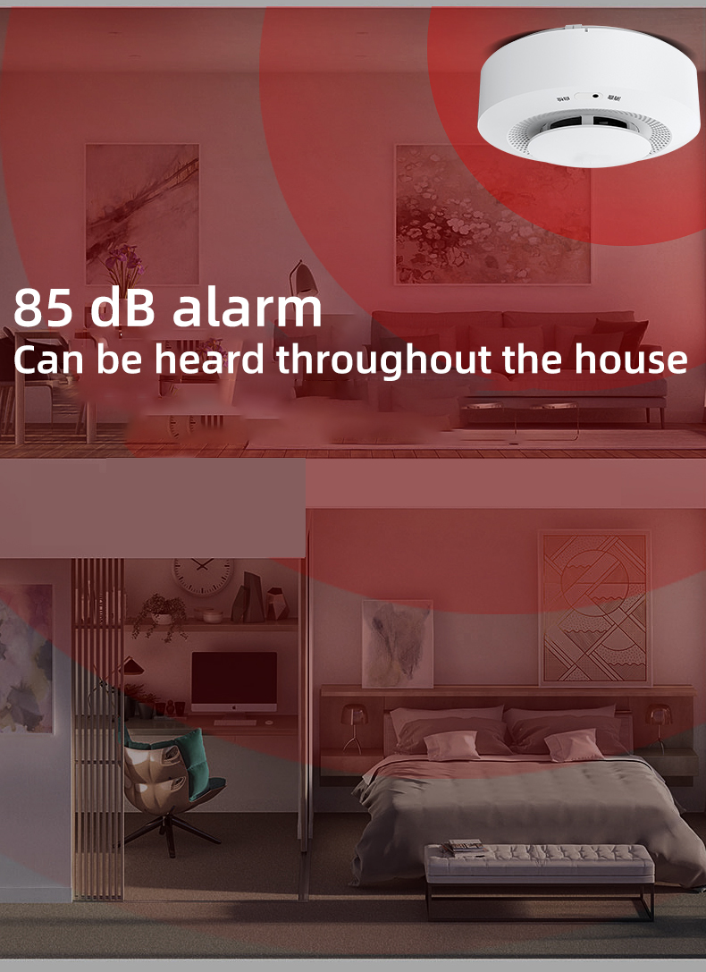 Home 433mhz Smoke Detector Fire Wireless Alarm System