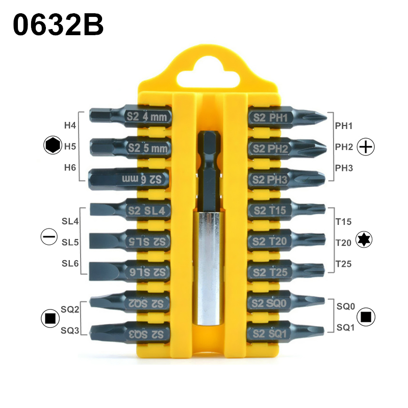 17Pcs Screwdriver Bits Set S2 Magnetic Multitool Torx Phillips Slotted Screwdriver For Bicycle Household Appliances Tool