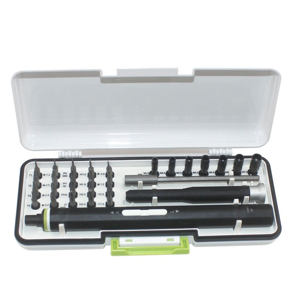 Precision electric screwdriver metal set 8203 S2 30PCS boxed miniature electric screwdriver rechargeable repair tool 1 s