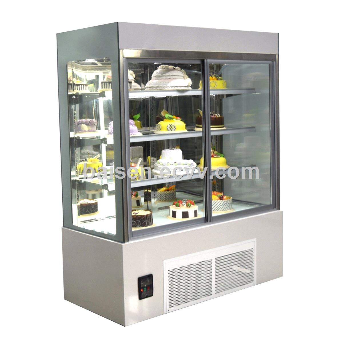 Stand cake showcase refrigerator Upright Front sliding door cake display fridge