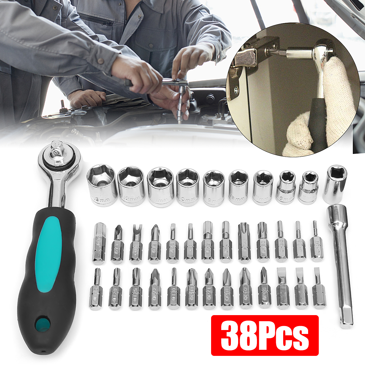 8160 38Pcs Ratchet Screwdrivers Electronics Maintenance Household Repair Toolkit