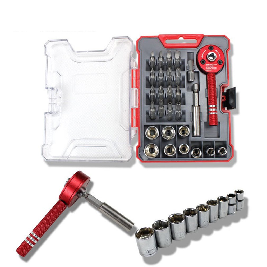 8197 aluminum handle ratchet set 28PCS ratchet screwdriver set multifunction disassembly tool mobile computer