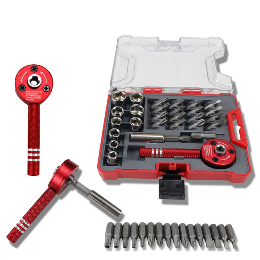 8197 aluminum handle ratchet set 28PCS ratchet screwdriver set multifunction disassembly tool mobile computer