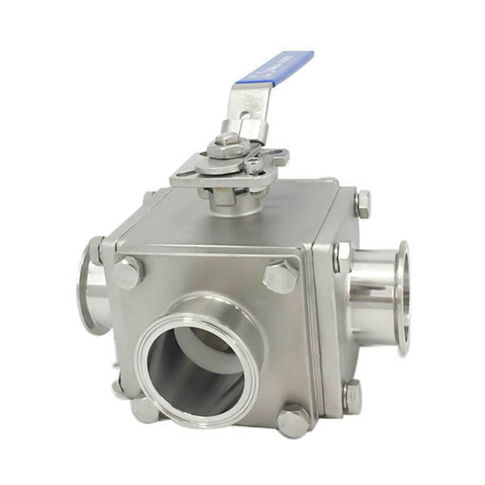 DIn Stainless Steel Sanitary Square Ball Valves with Ferrule ends